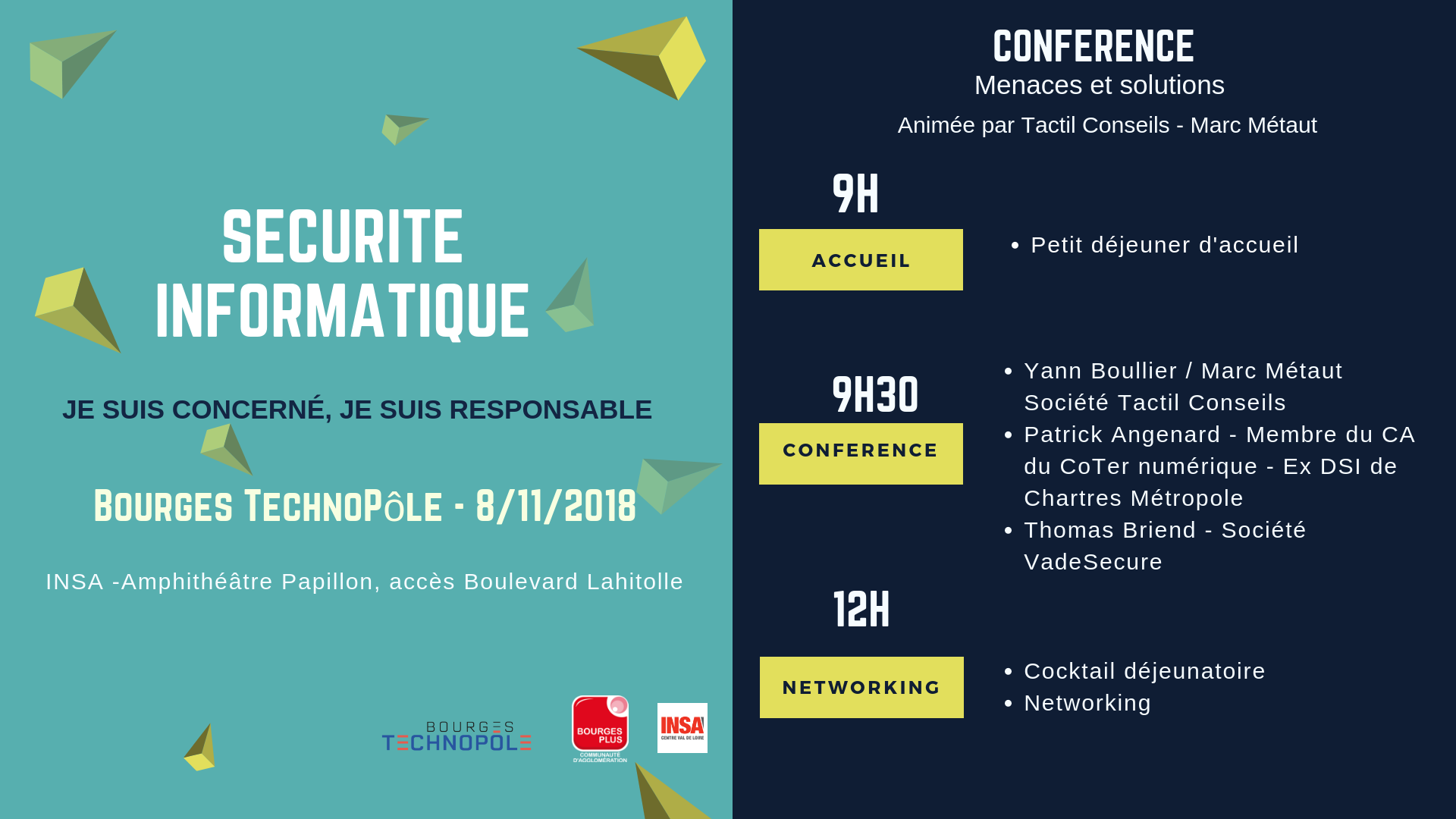 Sécurité Informatique : Je suis concerné, je suis responsable – 8 novembre 2018